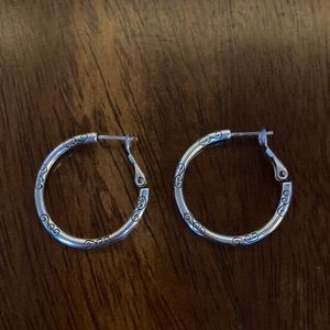 Brighton Silver Hoops with small design
